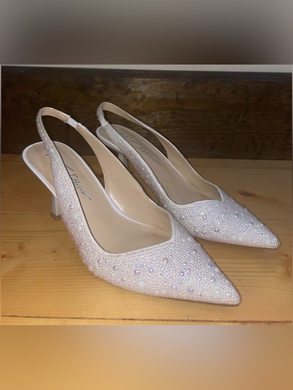 Betsy Johnson pearl heels
